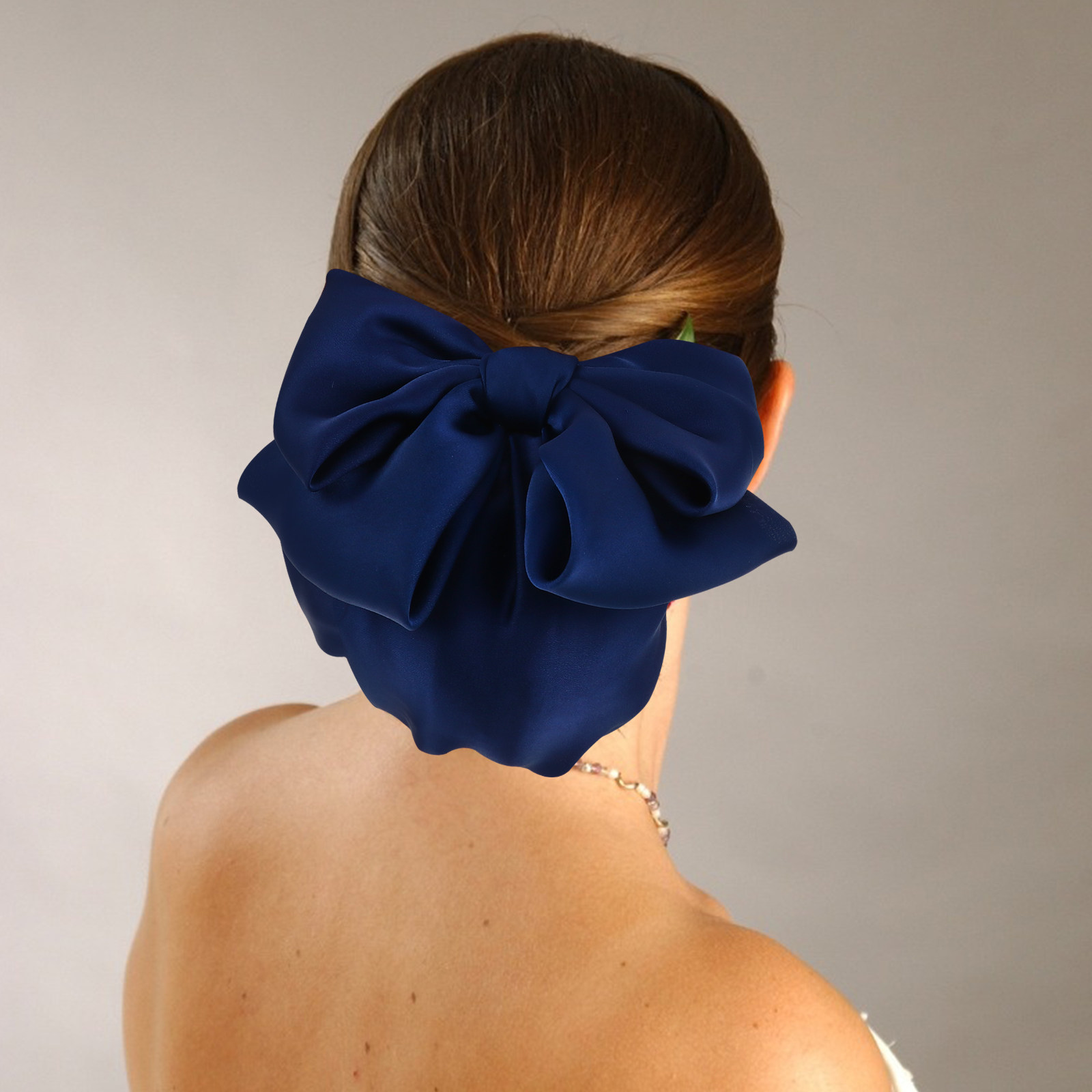 Large Women'S Formal Wear - Large Bow Hairnet Bun Cover for