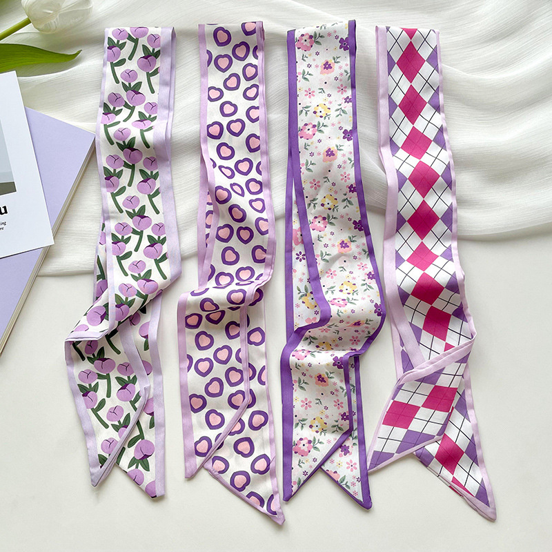 Scarf Silk Neck - New Luxury Narrow Short Woman's Silk