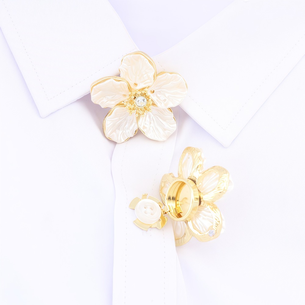 Women Formal Wear Shirts - A Pair Vintage Petal Button Cover