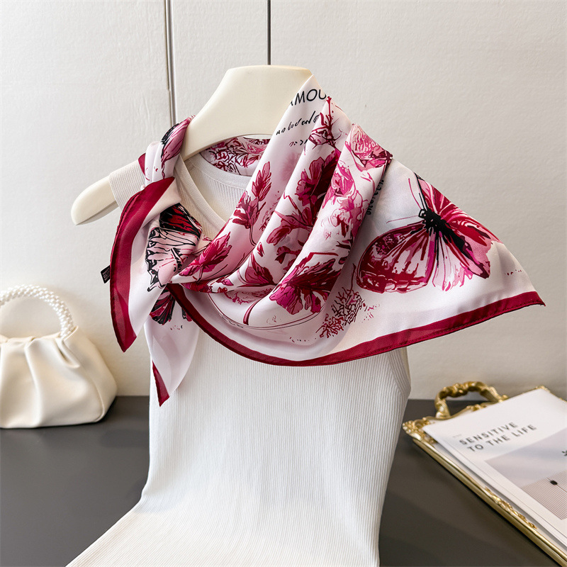 Vintage Butterfly Sketch Squar - đánh giá và giá Scarf Silk Neck