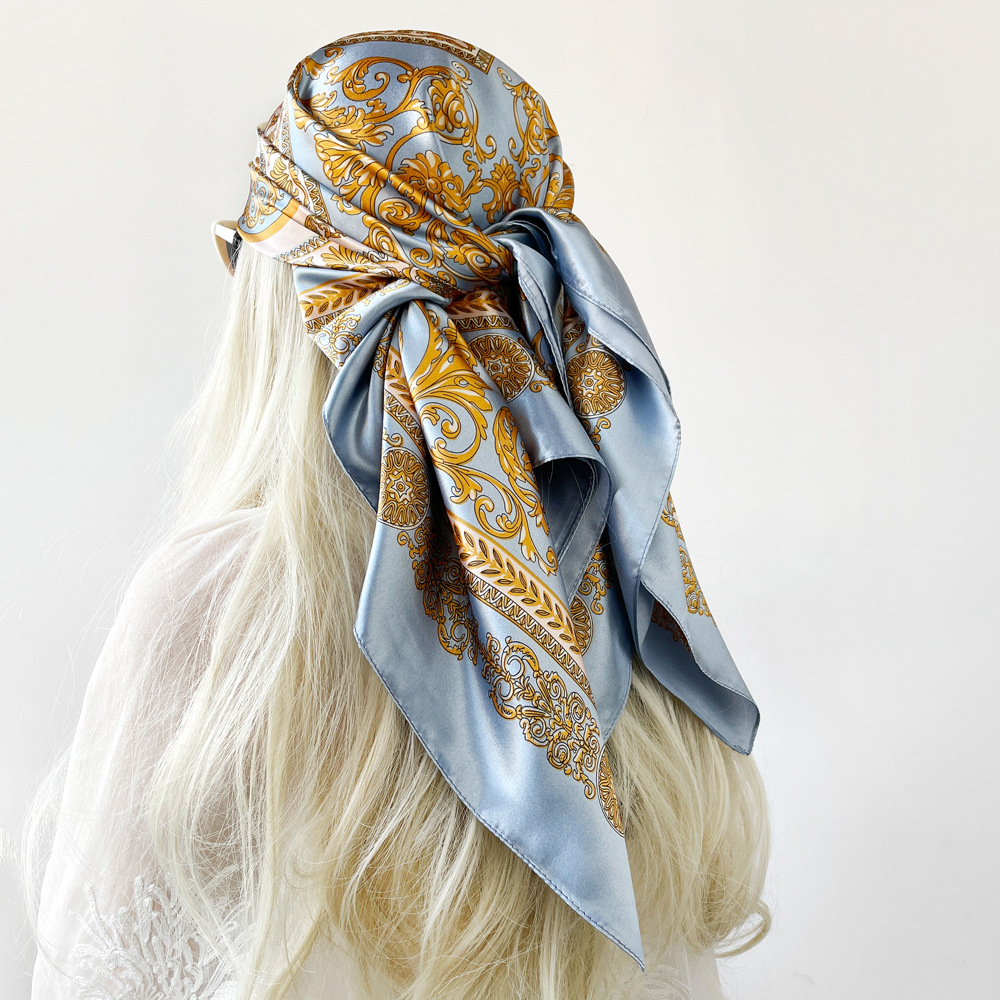 Silk Shawl Satin Square Scarf  - đánh giá và giá Scarf Silk Neck