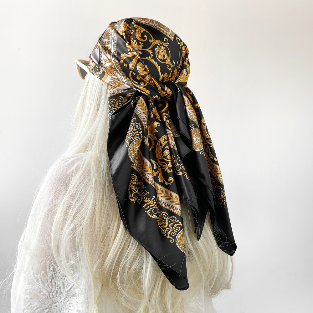 Silk Shawl Satin Square Scarf  - đánh giá và giá Scarf Silk Neck