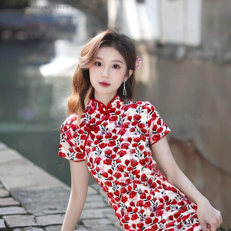 New Summer Red Short Modified  - đánh giá và giá Young Women'S Formal Wear