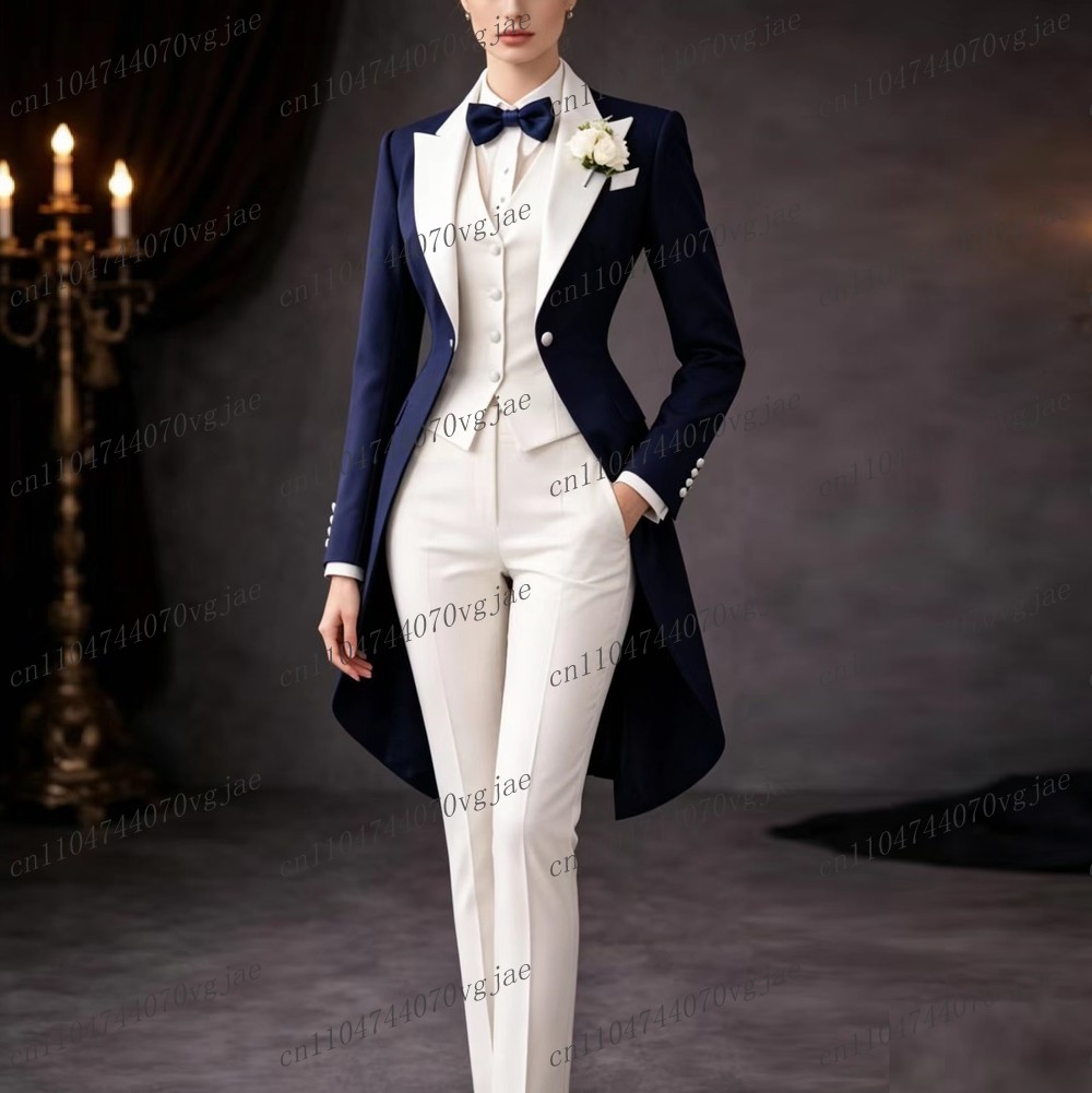 Navy Blue And White Long Women - đánh giá và giá Women'S Formal Wear Pants
