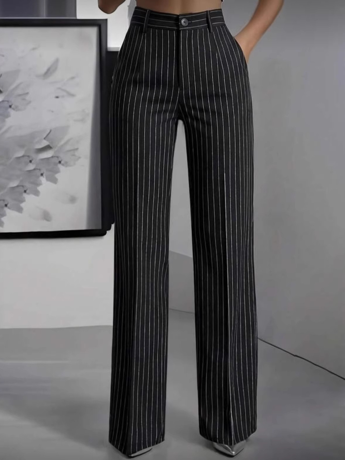 Elegant High Waist Straight Le - đánh giá và giá Women'S Formal Wear Pants