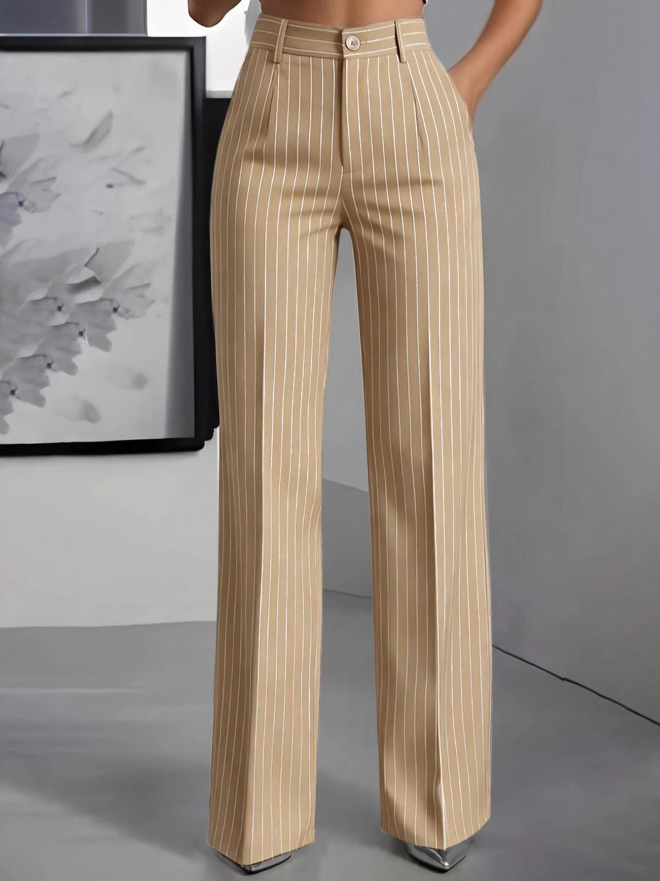 Elegant High Waist Straight Le - đánh giá và giá Women'S Formal Wear Pants