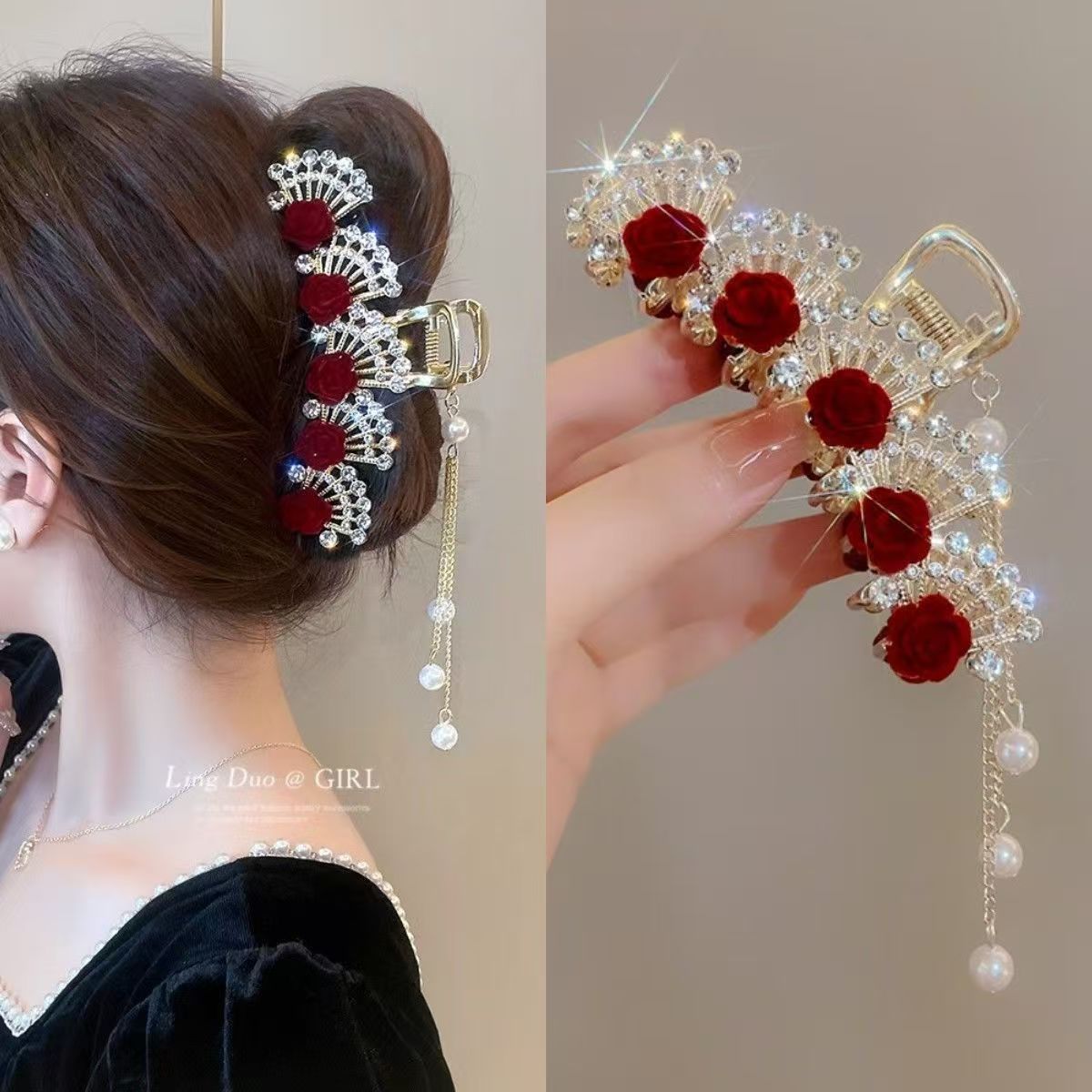 Vintage Red Floral Rhinestone  - đánh giá và giá Large Women'S Formal Wear