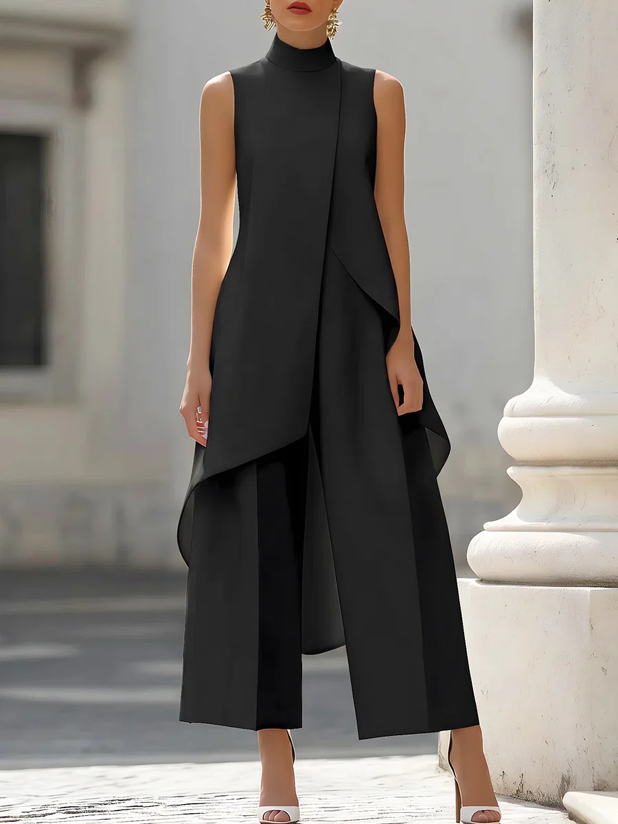 Sleeveless High Neck Asymmetri - đánh giá và giá Women'S Formal Wear Pants