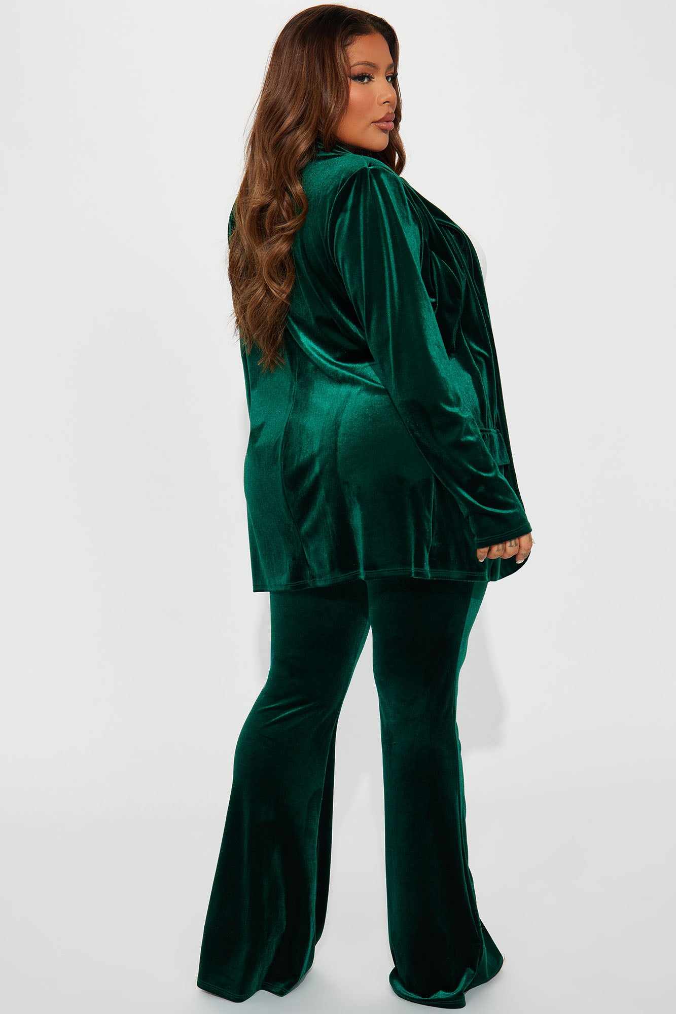 Green Velvet Women Pants Suits - đánh giá và giá Women Formal Wear With Tie