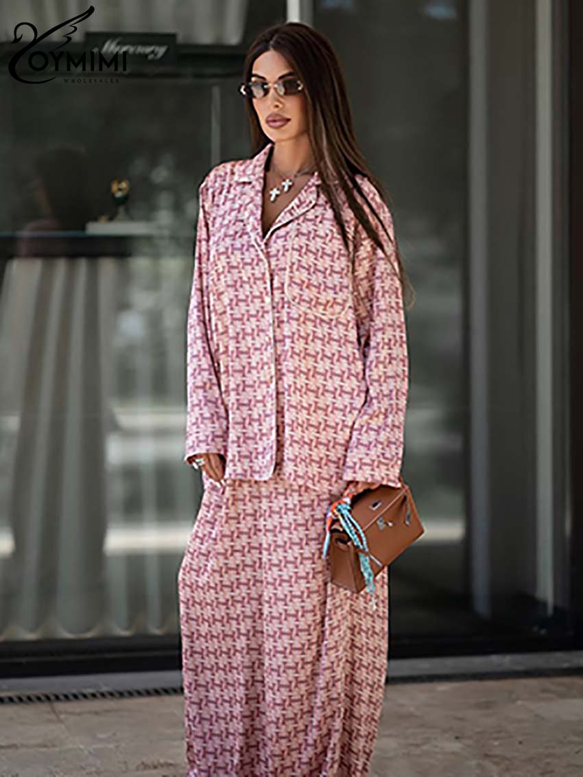 Oymimi Fashion Pink Print Wome - đánh giá và giá Women'S Formal Wear Pants