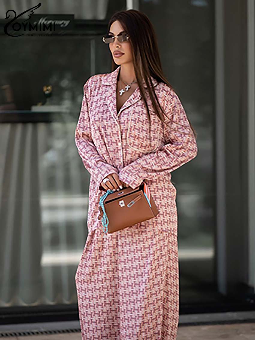 Oymimi Fashion Pink Print Wome - đánh giá và giá Women'S Formal Wear Pants