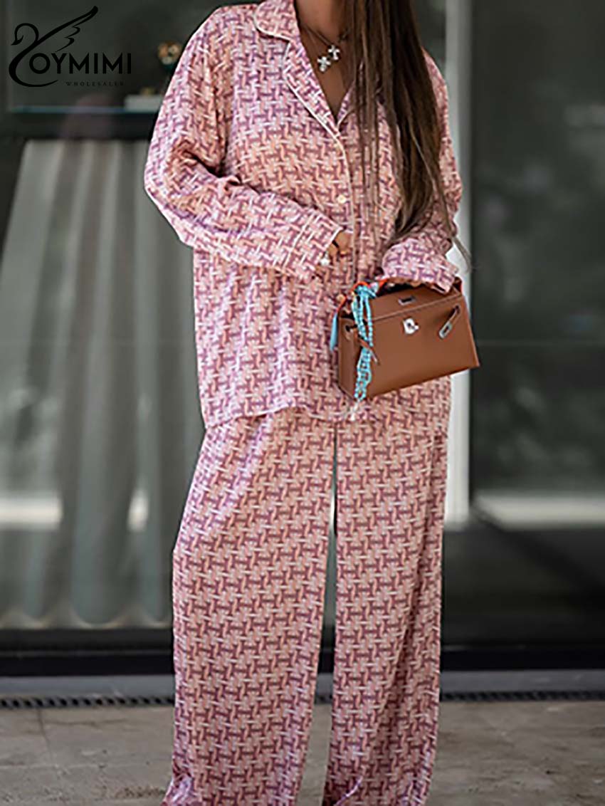 Oymimi Fashion Pink Print Wome - đánh giá và giá Women'S Formal Wear Pants