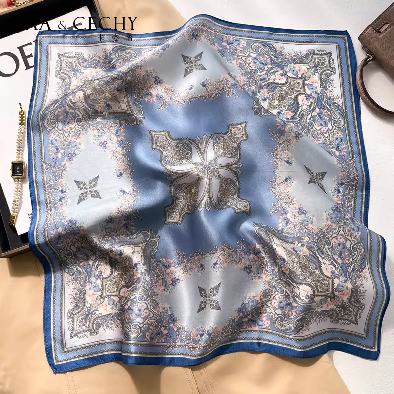 Baroque Floral 100% Mulberry S - đánh giá và giá Scarf Silk Neck